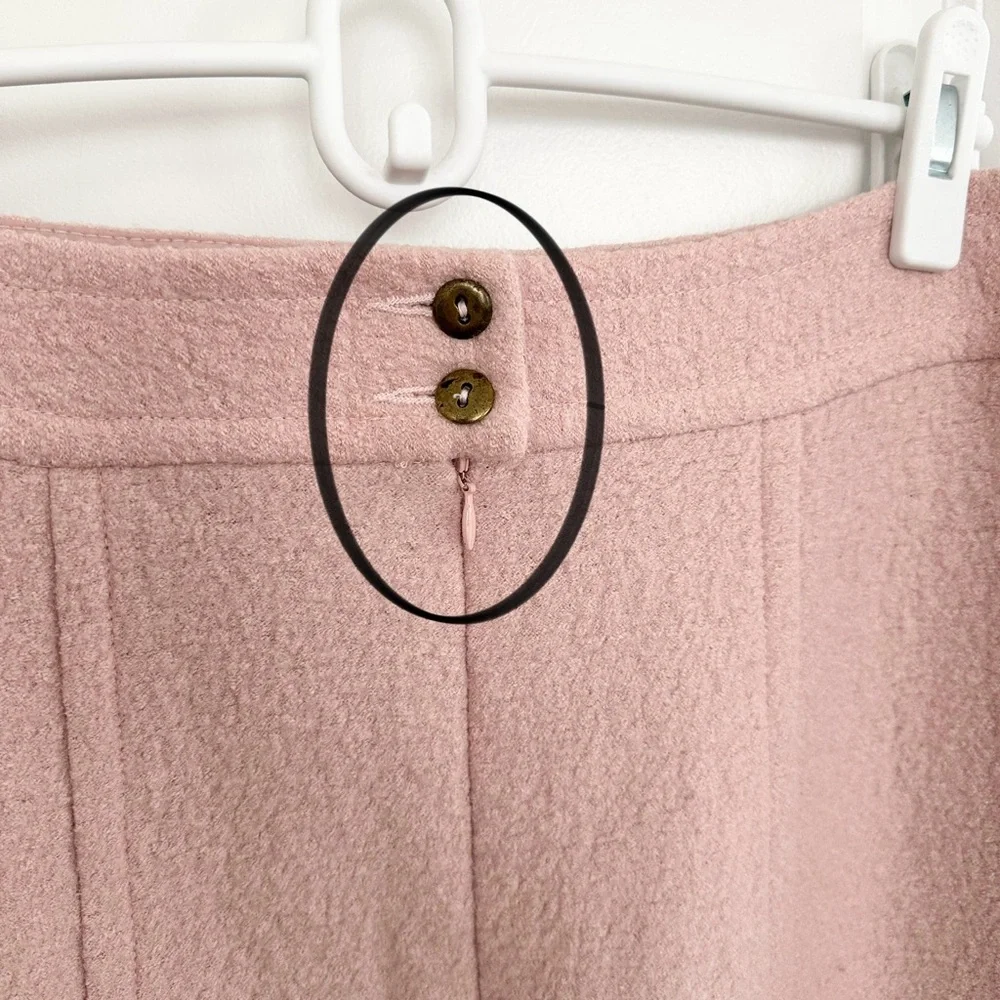 Nanette Lepore Soft Pink Wool Blend Skirt - Office / Tailored - Picture 6 of 15